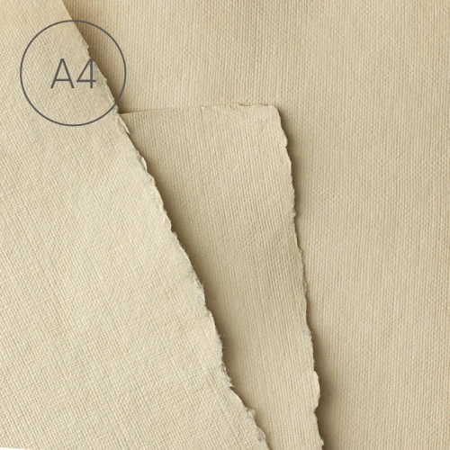 Papier czerpany A4 len Cappuccino