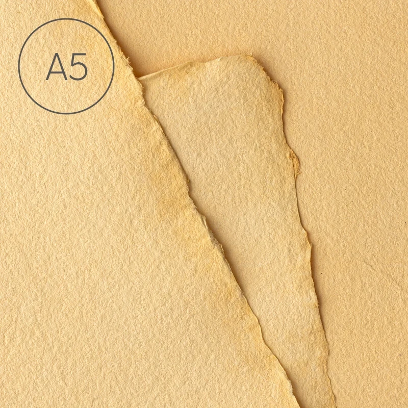 Papier czerpany A5 gładki Brzoskwinia 01