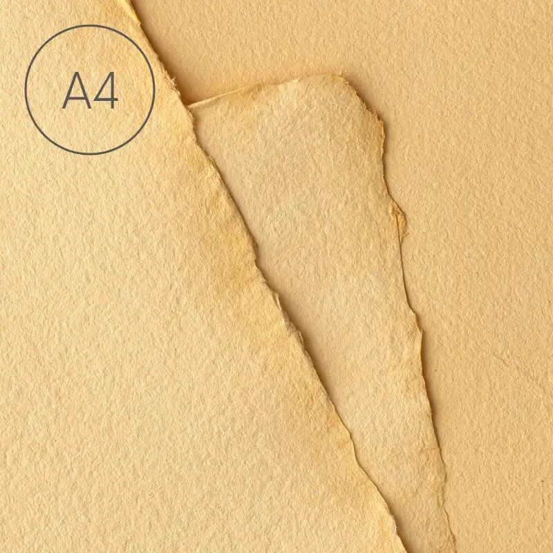 Papier czerpany gładki A4 - Brzoskwinia 01