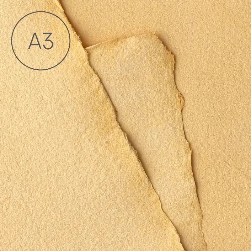 Papier czerpany gładki A3 - Brzoskwinia