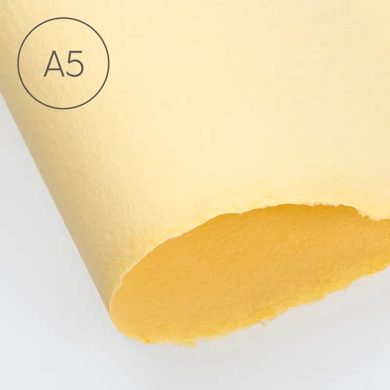 Papier czerpany A5 gładki Brzoskwinia 02