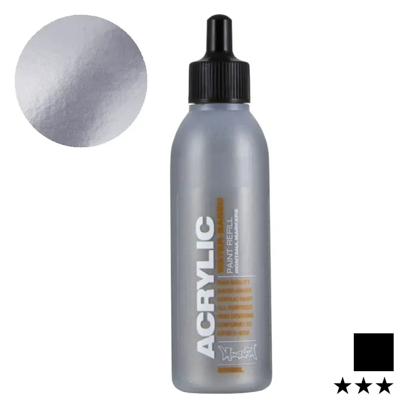 Farba Montana Acrylic Paint Refill 25 ml METALLIC Silver M. 01