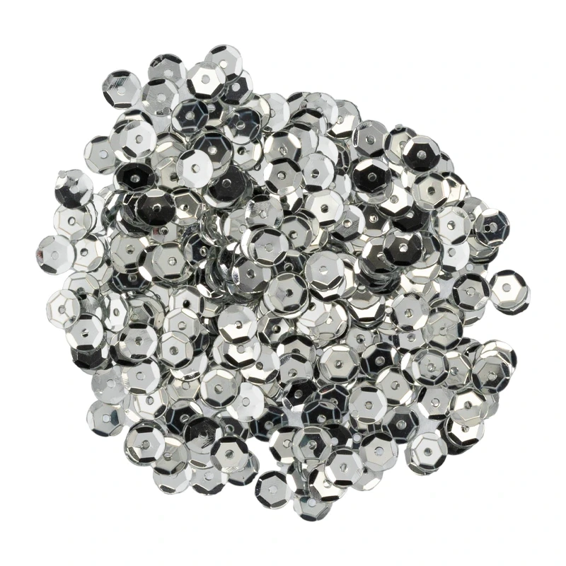 Cekiny metalizowane 6 mm - nr 55 srebrne 01