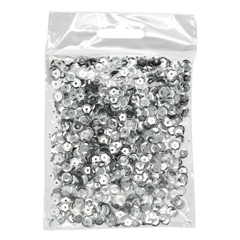 Cekiny metalizowane 6 mm - nr 55 srebrne 02