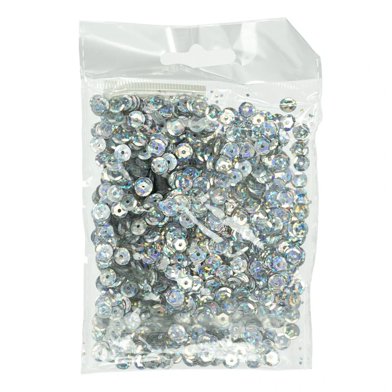 Cekiny metalizowane 6 mm - nr 56 brokat srebrny 01