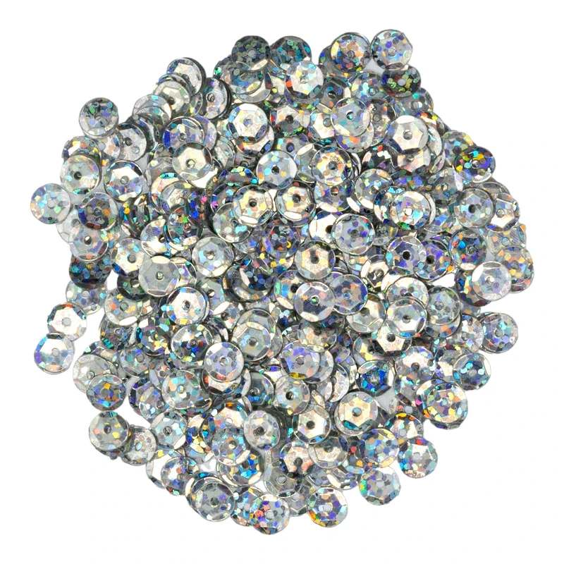 Cekiny metalizowane 6 mm - nr 56 brokat srebrny 02