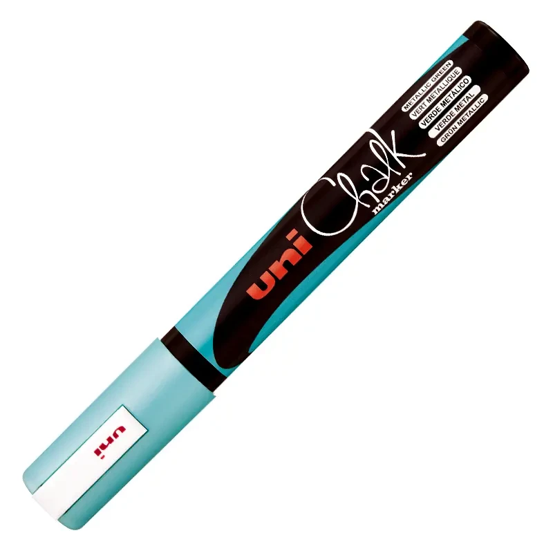 Marker kredowy UNI Chalk PWE-5M - zielony metaliczny 01