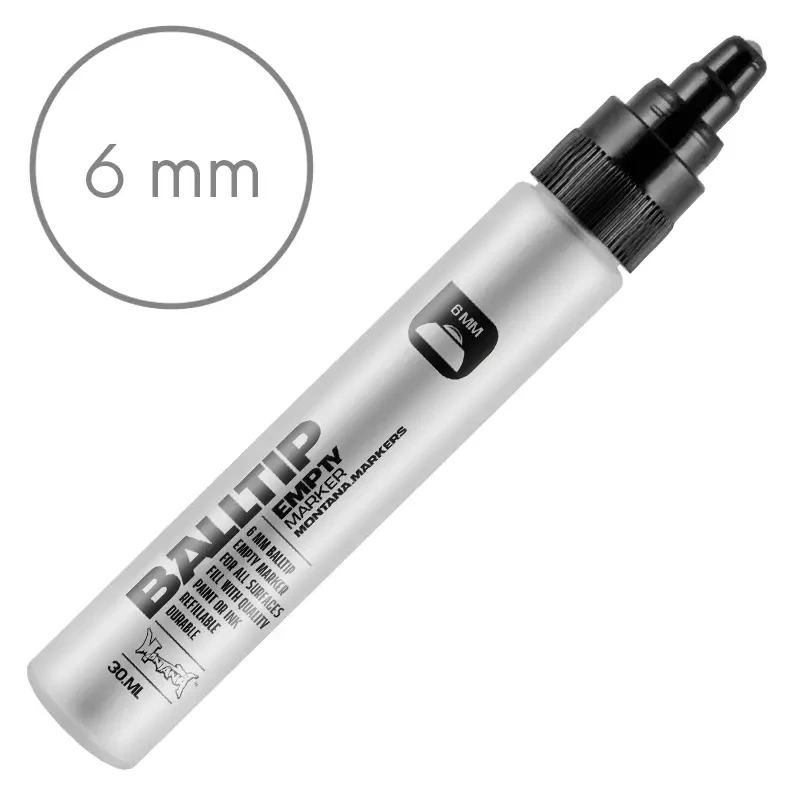 Pusty marker Montana Black Balltip 6 mm 01