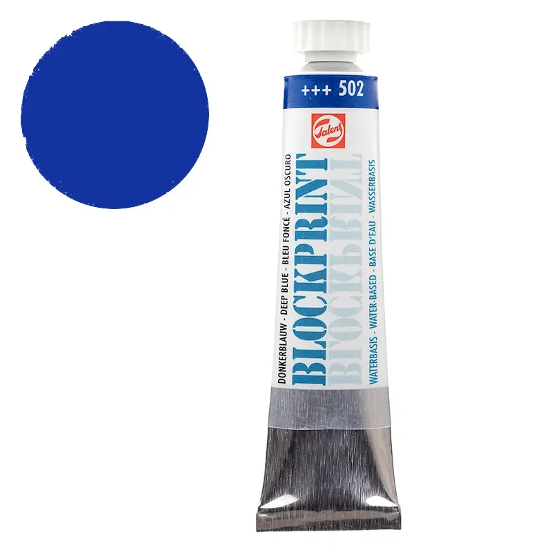Farba do linorytu Blockprint Royal Talens 20 ml 502 Deep blue 01
