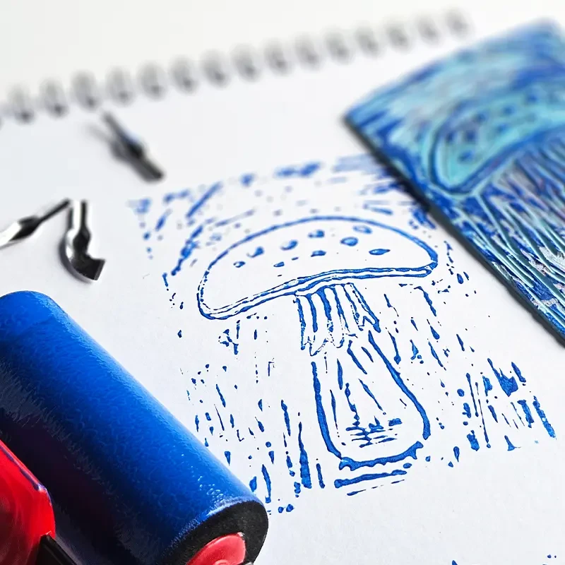 Farba do linorytu Blockprint Royal Talens 20 ml 502 Deep blue 06