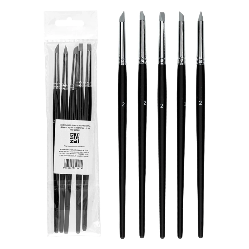 Pędzle silikonowe zestaw Koh-I-Noor Shaper 5 kształtów - nr 2 02