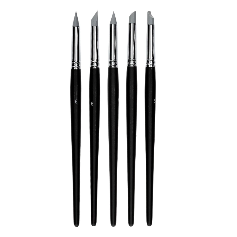 Pędzle silikonowe zestaw Koh-I-Noor Shaper 5 kształtów - nr 6 01