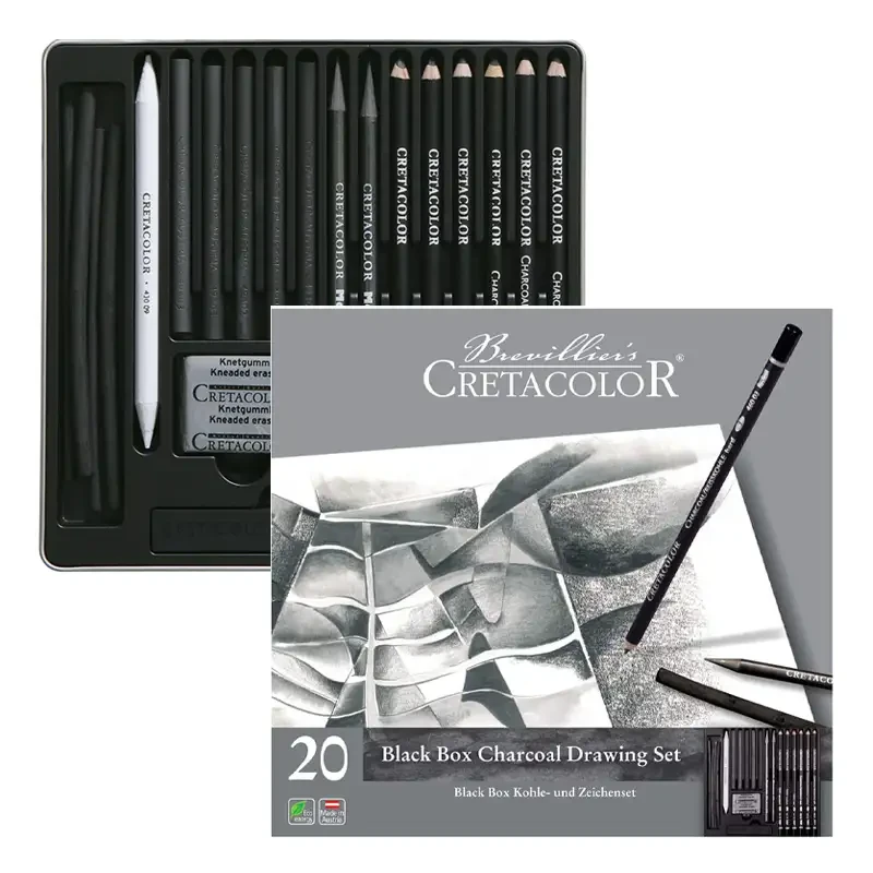 Zestaw Szkicowy Cretacolor Black Box Charcoal - 20 elementów 05