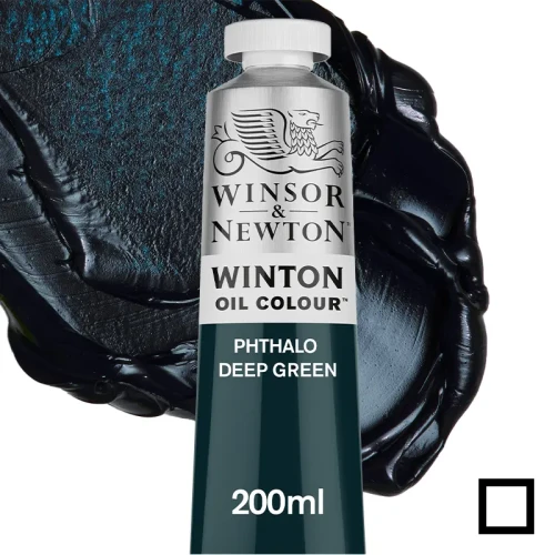 Farba olejna Winsor & Newton Winton 200 ml - 048 Phthalo Deep Green