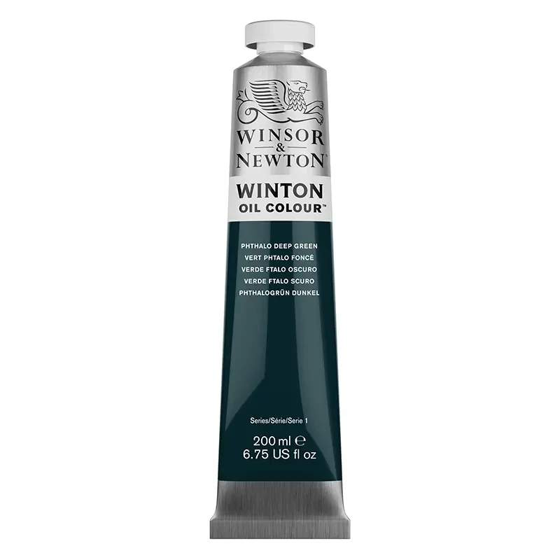 Farba olejna Winsor &amp; Newton Winton 200 ml - 048 Phthalo Deep Green 03