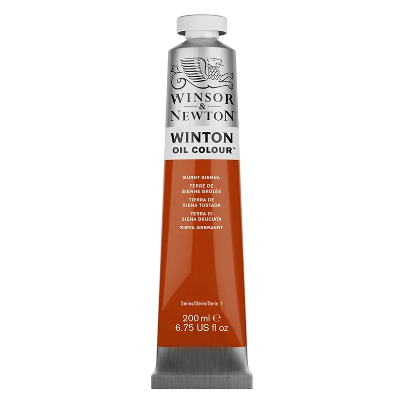 Farba olejna Winsor &amp; Newton Winton 200 ml - 074 Burnt sienna  02
