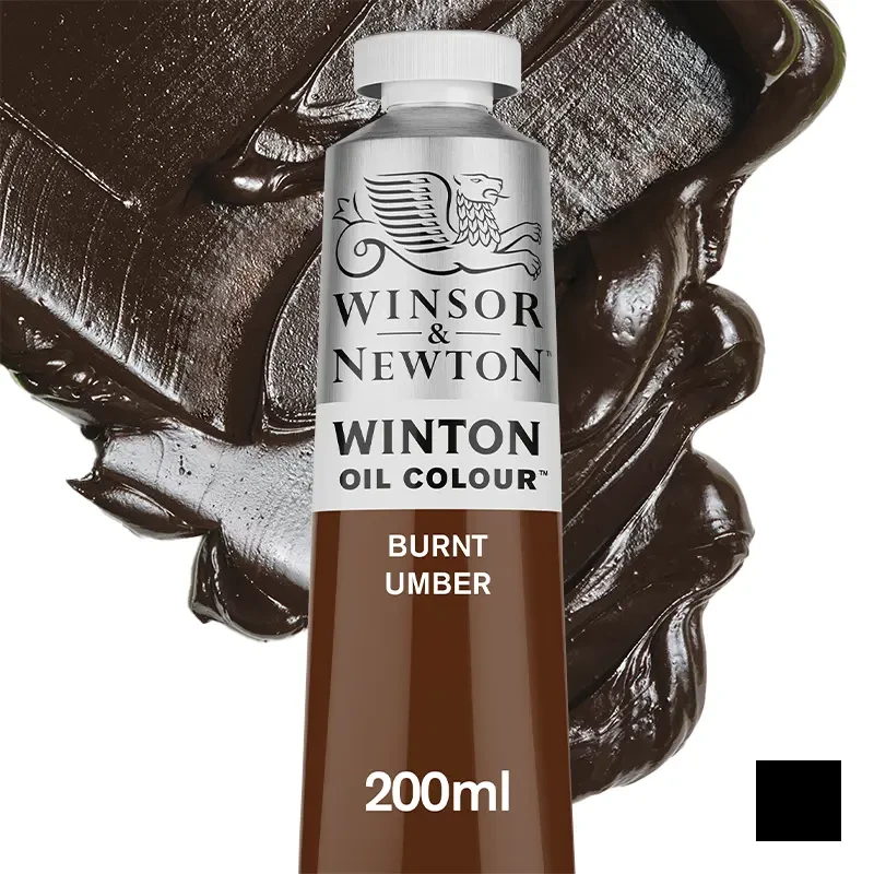 Farba olejna Winsor &amp; Newton Winton 200 ml - 076 Burnt umber  01