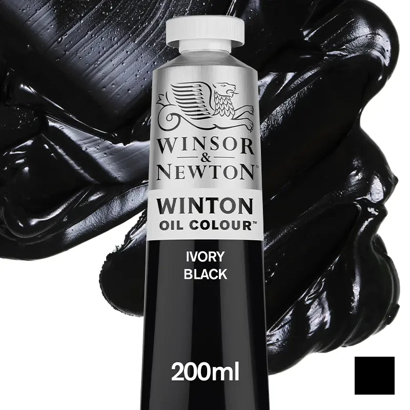 Farba olejna Winsor &amp; Newton Winton 200 ml - 331 Ivory Black  01