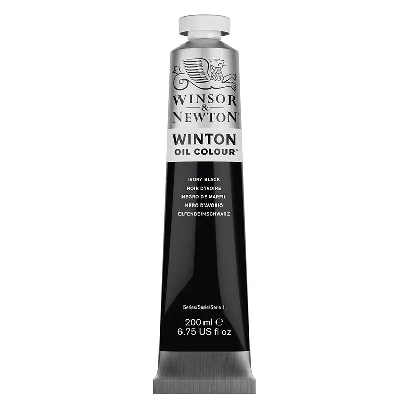 Farba olejna Winsor &amp; Newton Winton 200 ml - 331 Ivory Black  03