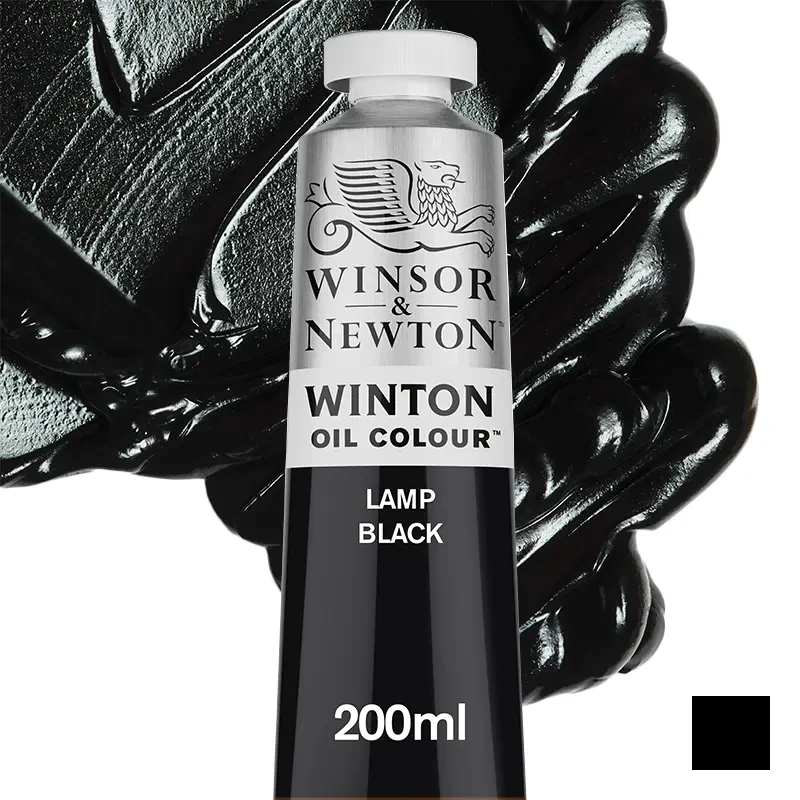 Farba olejna Winsor &amp; Newton Winton 200 ml - 337 Lamp Black 01
