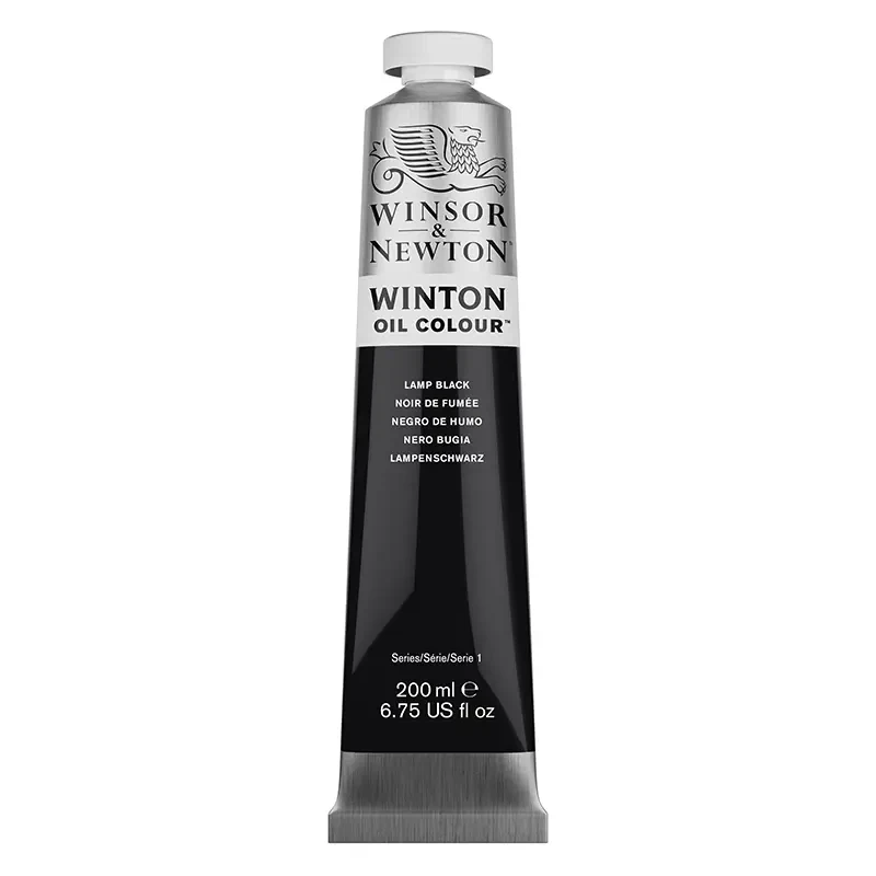 Farba olejna Winsor &amp; Newton Winton 200 ml - 337 Lamp Black 03