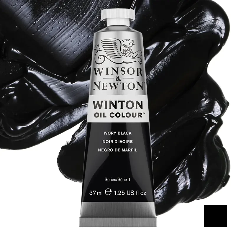 Farba olejna Winsor & Newton Winton 37 ml - 331 Ivory Black 01