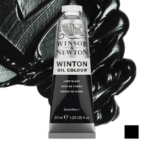 Farba olejna Winsor & Newton Winton 37 ml - 337 Lamp black