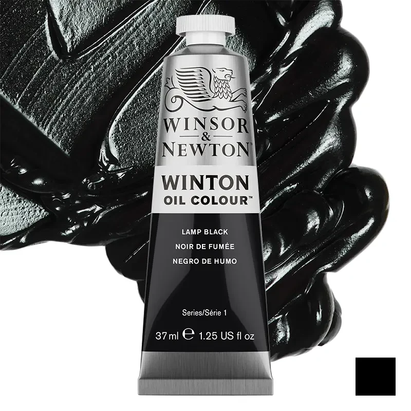 Farba olejna Winsor & Newton Winton 37 ml - 337 Lamp black 01