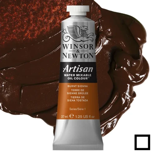 Farba olejna Winsor & Newton Artisan water mixable 37 ml – 074 Burnt Sienna 