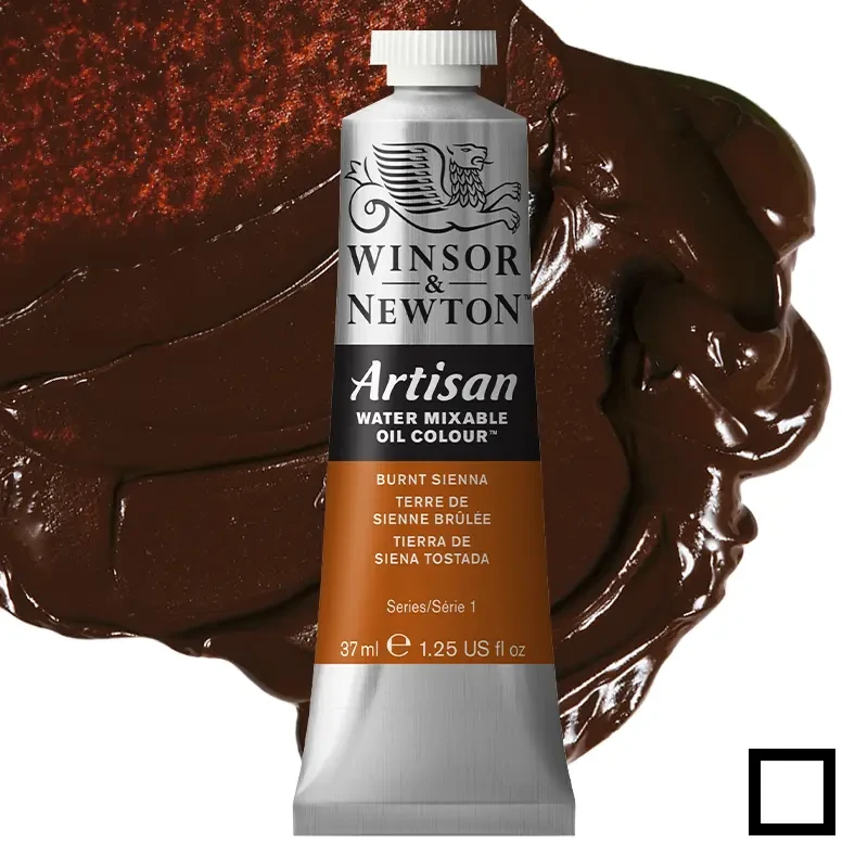 Farba olejna Winsor & Newton Artisan water mixable 37 ml – 074 Burnt Sienna 01