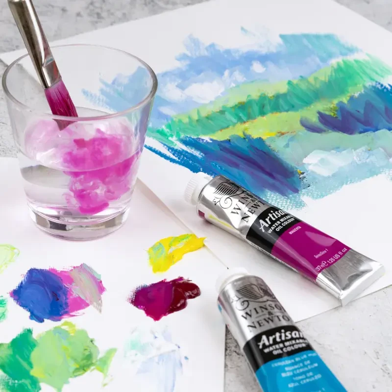 Farba olejna Winsor & Newton Artisan water mixable 37 ml – 447 Olive Green 04