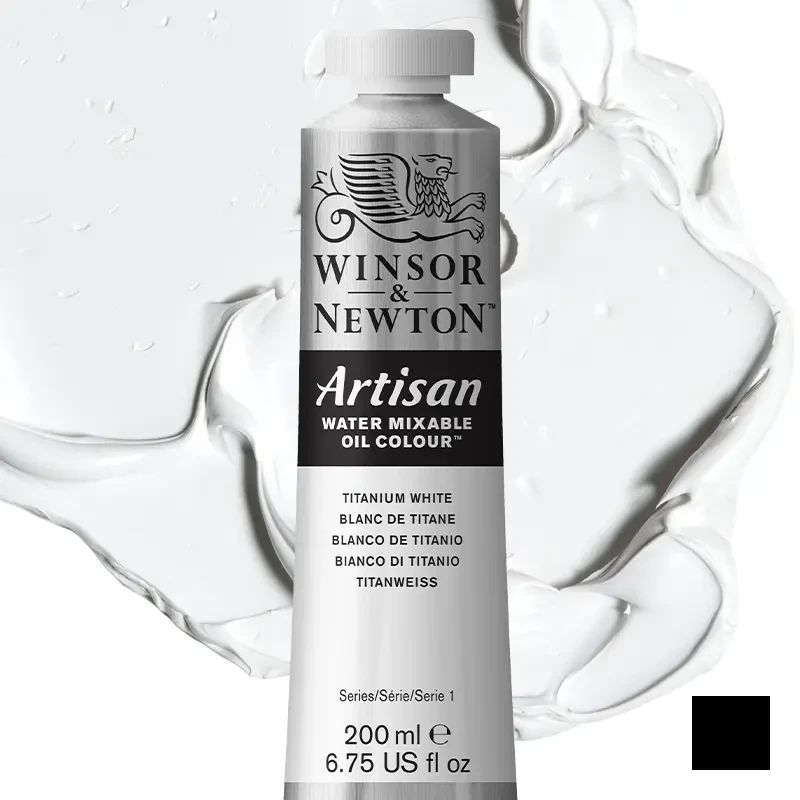 Farba olejna Winsor & Newton Artisan water mixable 200 ml – 644 Titanium White 01