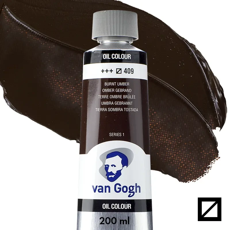 Farba olejna Van Gogh 200 ml - 409 S1 Burnt umber 01
