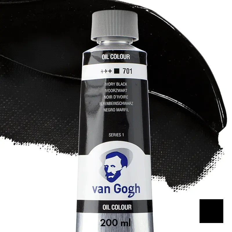 Farba olejna Van Gogh 200 ml - 701 S1 Ivory black 01