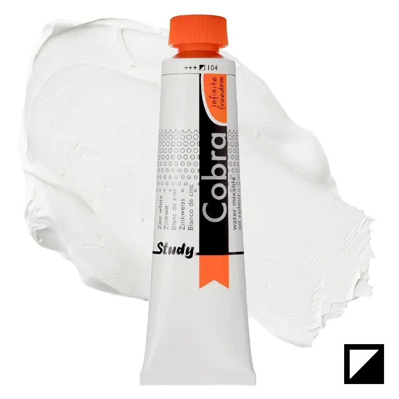 Farba olejna wodorozcieńczalna Cobra Study 40 ml – 104 Zinc White 01