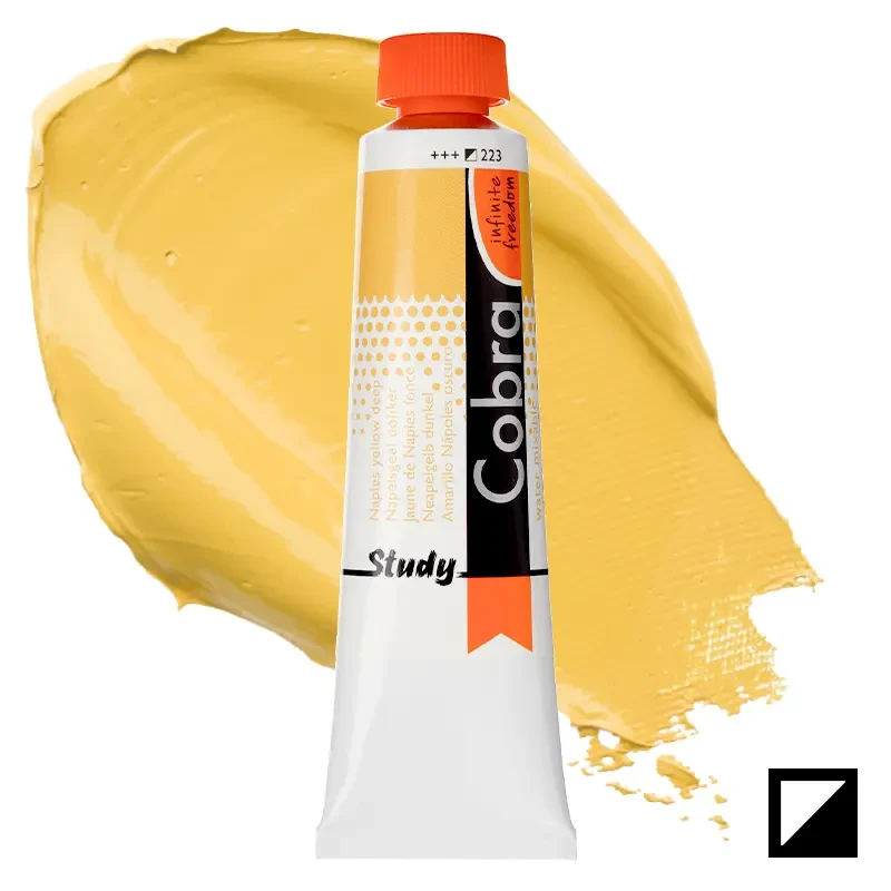 Farba olejna wodorozcieńczalna Cobra Study 40 ml – 223 Naples Yellow Deep 01
