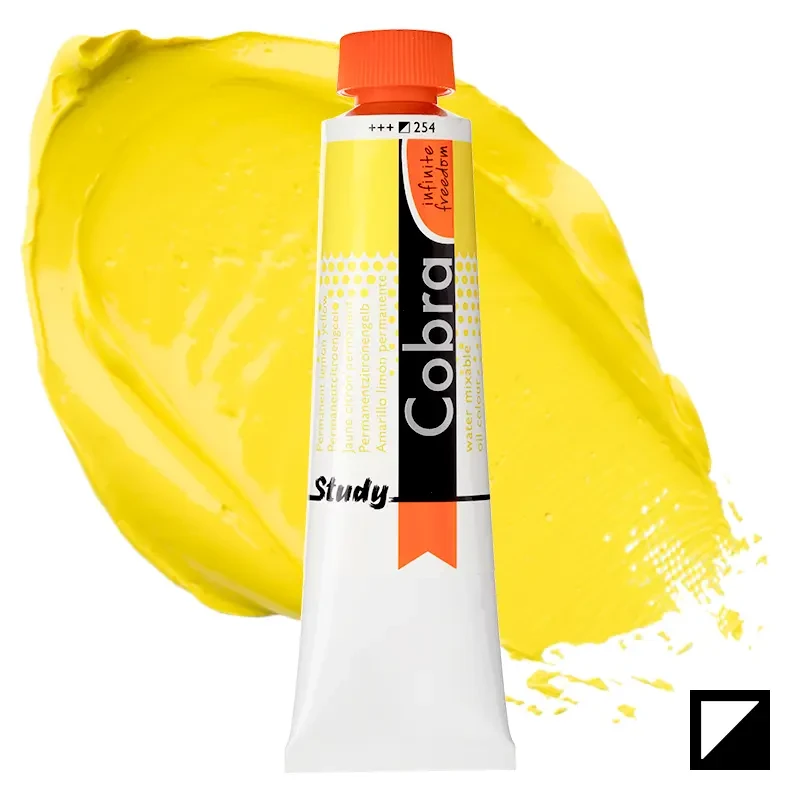 Farba olejna wodorozcieńczalna Cobra Study 40 ml – 254 Permanent Lemon Yellow 01