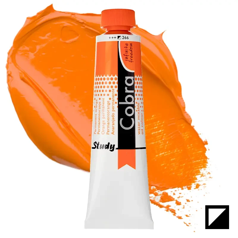 Farba olejna wodorozcieńczalna Cobra Study 40 ml – 266 Permanent Orange 01