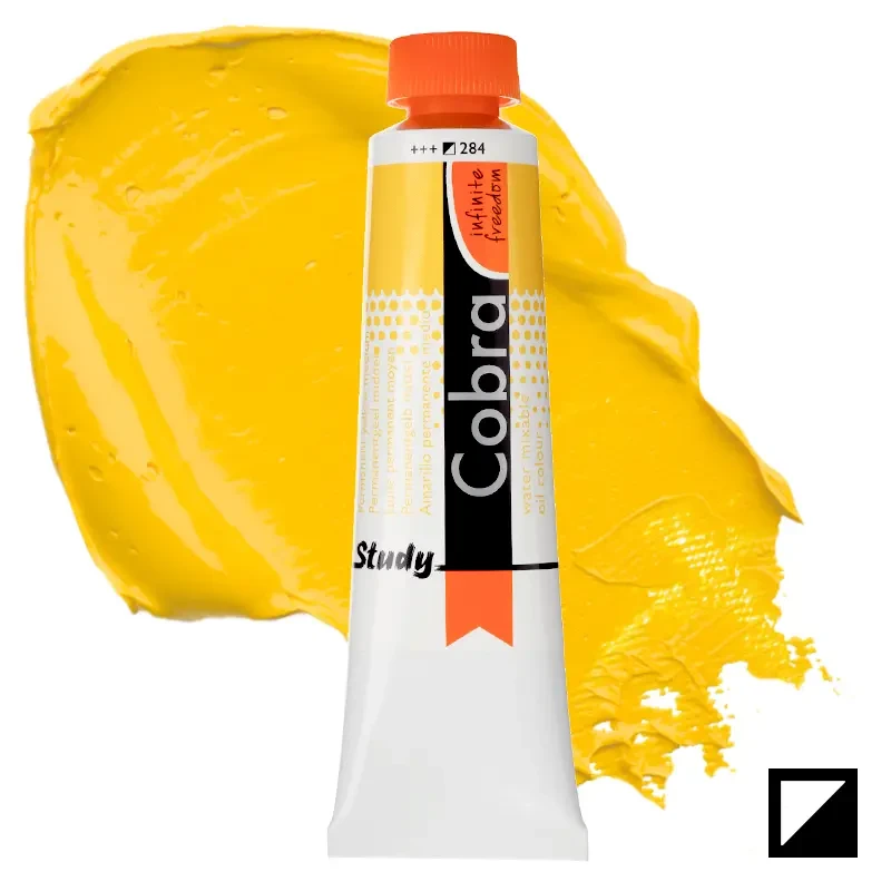 Farba olejna wodorozcieńczalna Cobra Study 40 ml – 284 Permanent Yellow Medium 01
