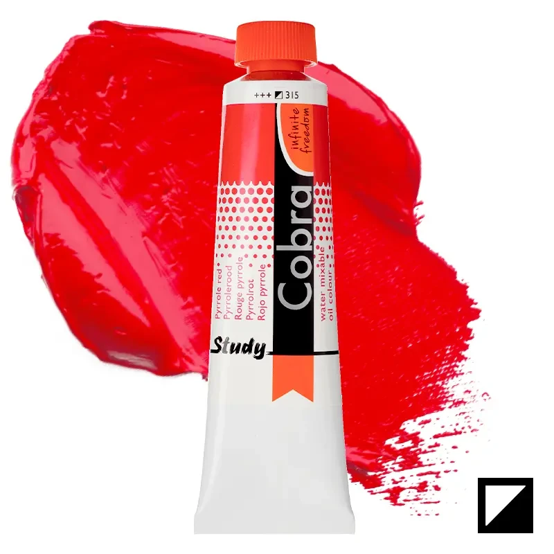 Farba olejna wodorozcieńczalna Cobra Study 40 ml – 315 Pyrrole Red 01