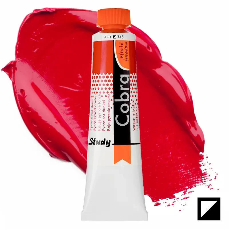 Farba olejna wodorozcieńczalna Cobra Study 40 ml – 345 Pyrrole Red Deep 01