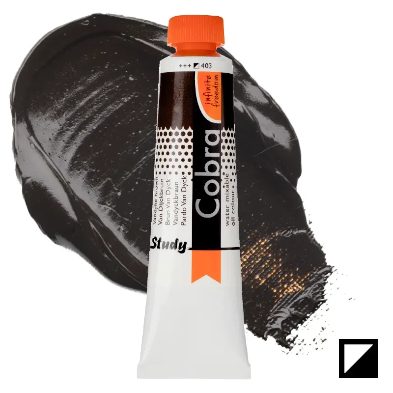 Farba olejna wodorozcieńczalna Cobra Study 40 ml – 403 Vandyke Brown 01