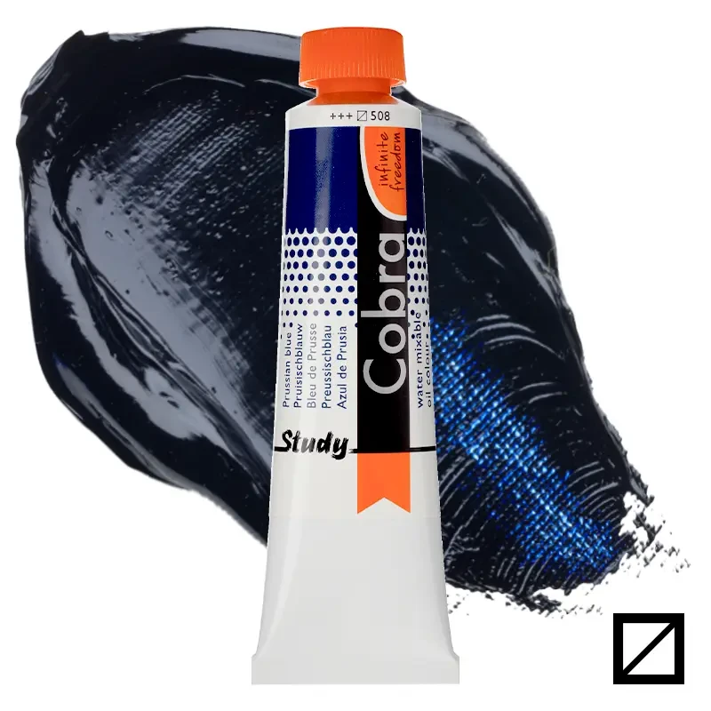Farba olejna wodorozcieńczalna Cobra Study 40 ml – 508 Prussian Blue 01