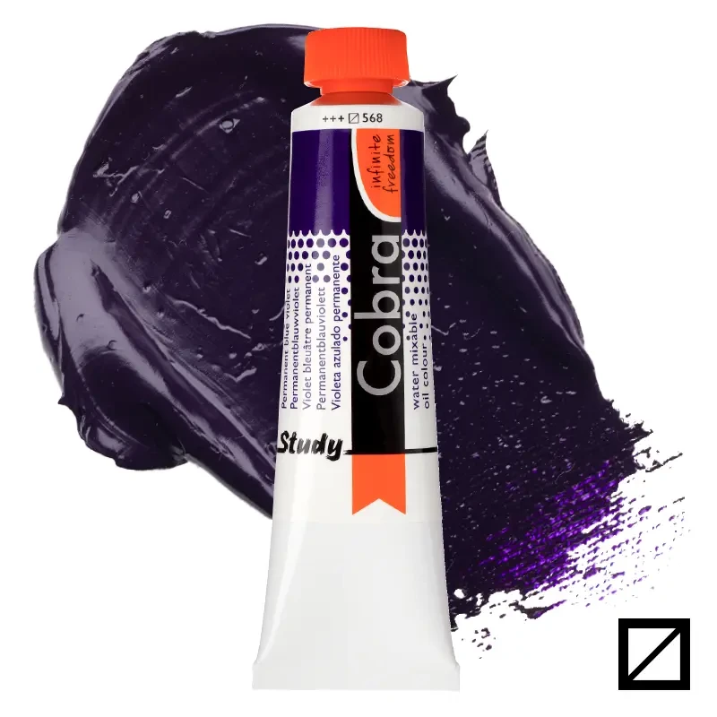 Farba olejna wodorozcieńczalna Cobra Study 40 ml – 568 Permanent Blue Violet 01