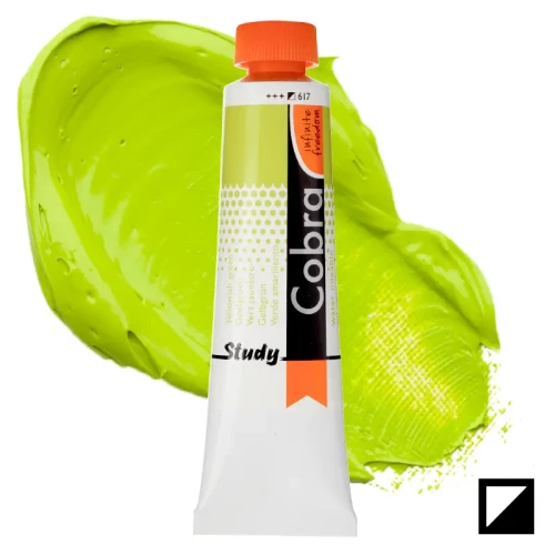 Farba olejna wodorozcieńczalna Cobra Study 40 ml – 617 Yellowish Green