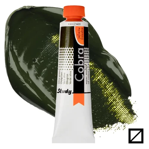 Farba olejna wodorozcieńczalna Cobra Study 40 ml – 620 Olive Green