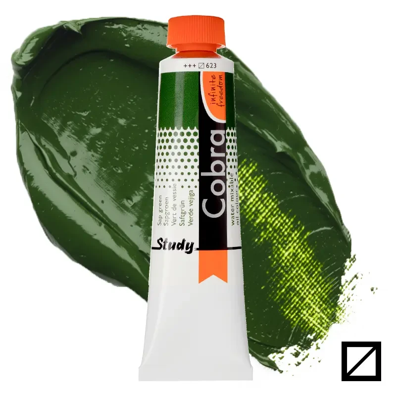 Farba olejna wodorozcieńczalna Cobra Study 40 ml – 623 Sap Green 02