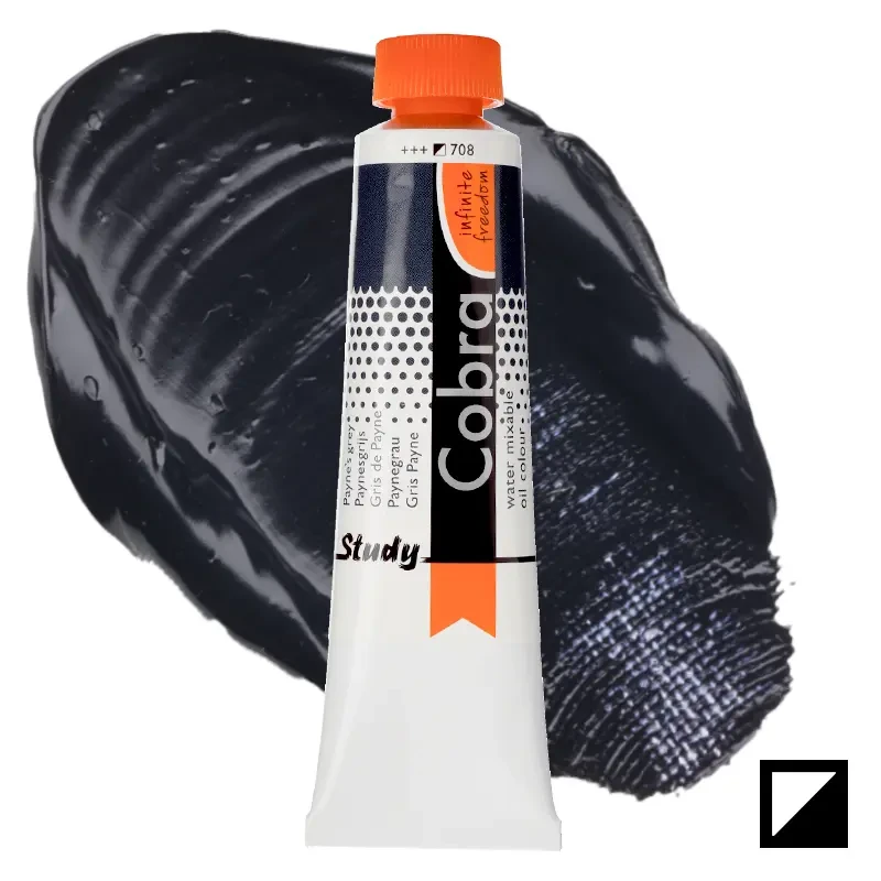 Farba olejna wodorozcieńczalna Cobra Study 40 ml – 708 Payne's Grey 01
