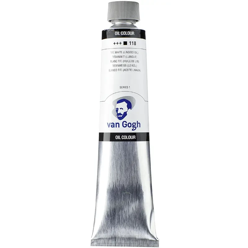Farba olejna Van Gogh 200 ml - 118 S1 Titanium White (linseed oil) 03