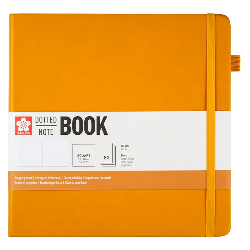 Notatnik Bullet Journal Sakura Dotted Notebook Japanese Kerria - 20 x 20 cm, 140 g, 80 ark. 03